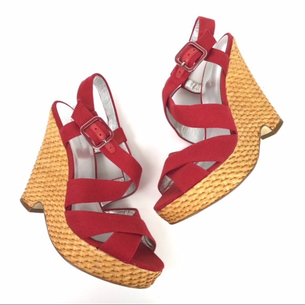 Banana Republic Red Sandals Wedges